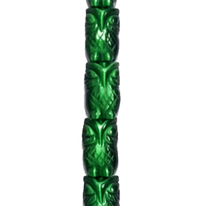 CAT'S EYE OWL 15X20MM GREEN